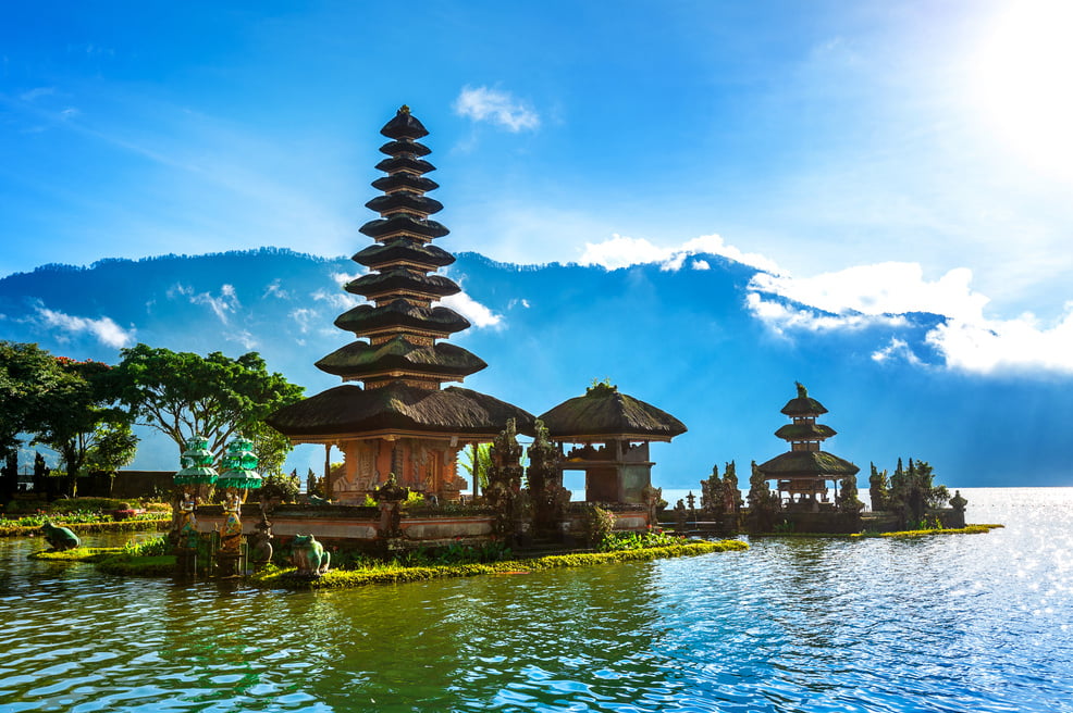 pura ulun danu bratan temple in Bali, indonesia.